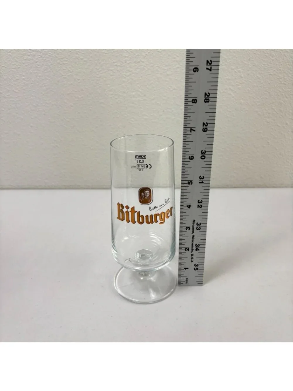 Bitburger German‎ Beer Glass Pilsner 0,31 Brewery Stemmed Bitburg SAHM